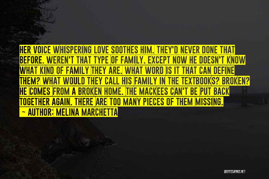 Broken Family Love Quotes By Melina Marchetta