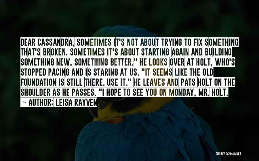 Broken Fix It Quotes By Leisa Rayven