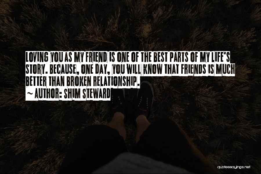 Broken Friendship Because Of Love Quotes By Shim Steward