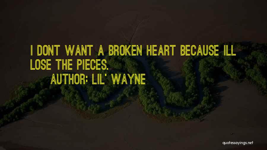 Broken Heart Pieces Quotes By Lil' Wayne