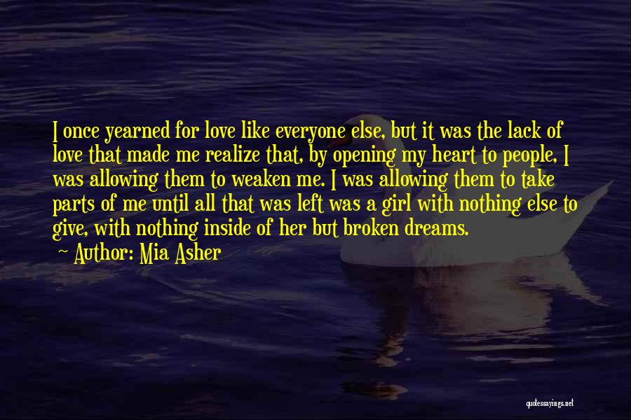 Broken Inside Love Quotes By Mia Asher