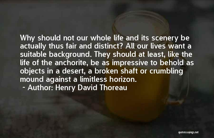 Broken Objects Quotes By Henry David Thoreau