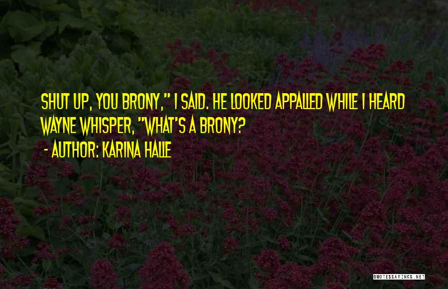 Brony Quotes By Karina Halle