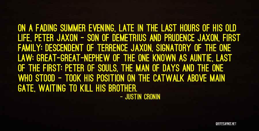 Brother And Nephew Quotes By Justin Cronin