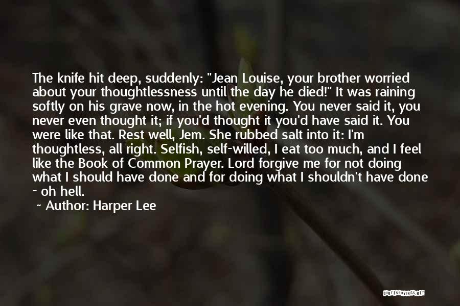 Brother Died Quotes By Harper Lee