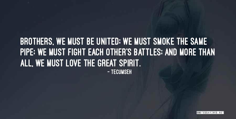 Brother Fight Love Quotes By Tecumseh