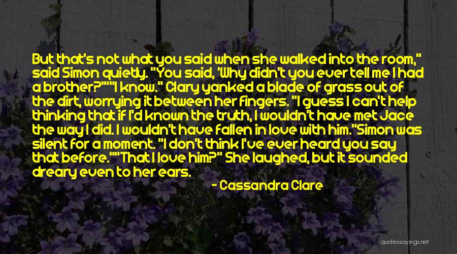 Brother Help Quotes By Cassandra Clare