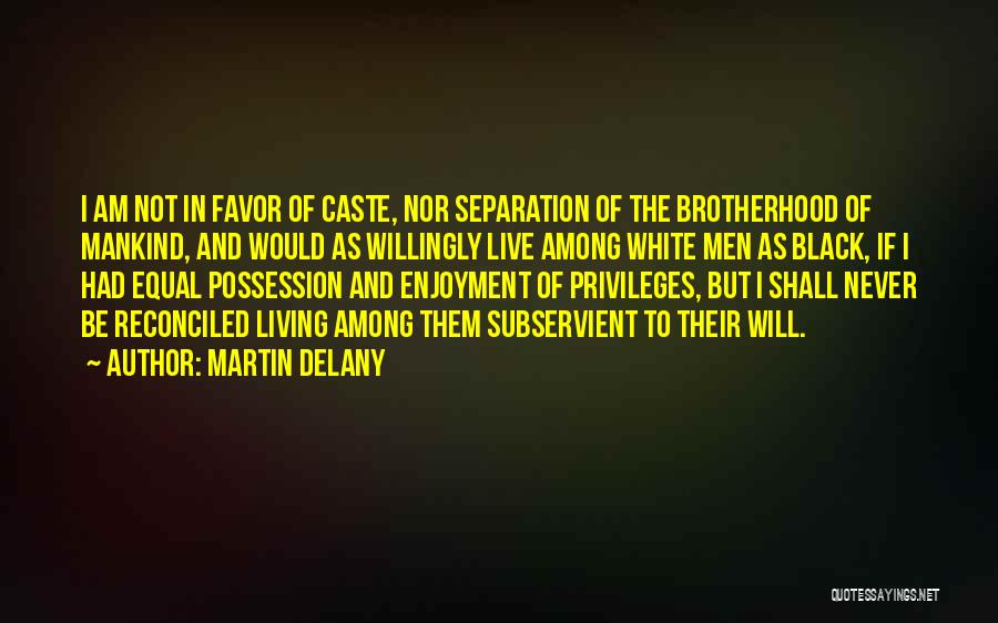 Brotherhood Of Man Quotes By Martin Delany