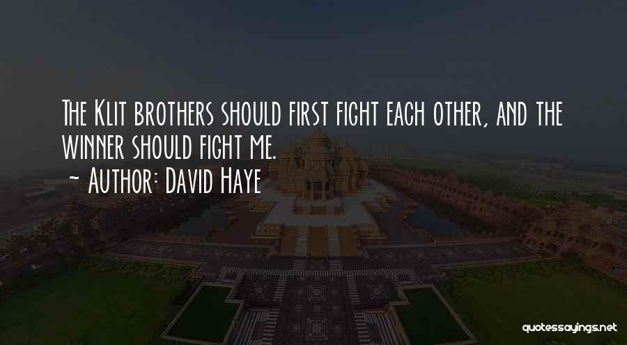 Brothers Fighting Quotes By David Haye