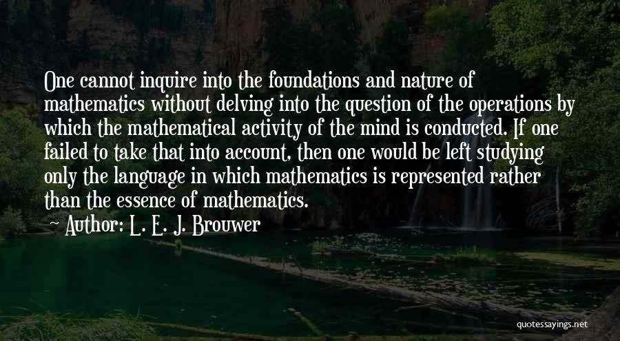 Brouwer Quotes By L. E. J. Brouwer