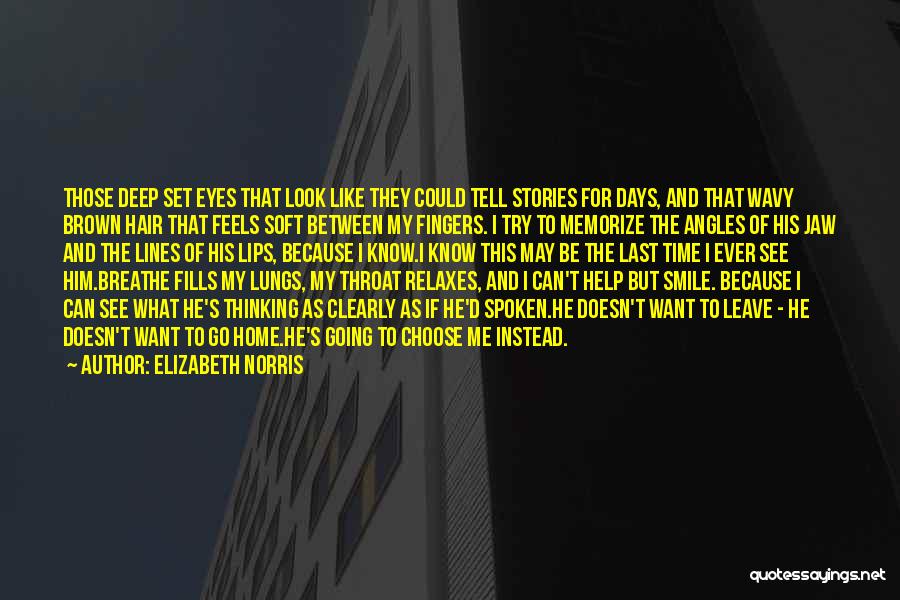 Brown Eyes And Brown Hair Quotes By Elizabeth Norris