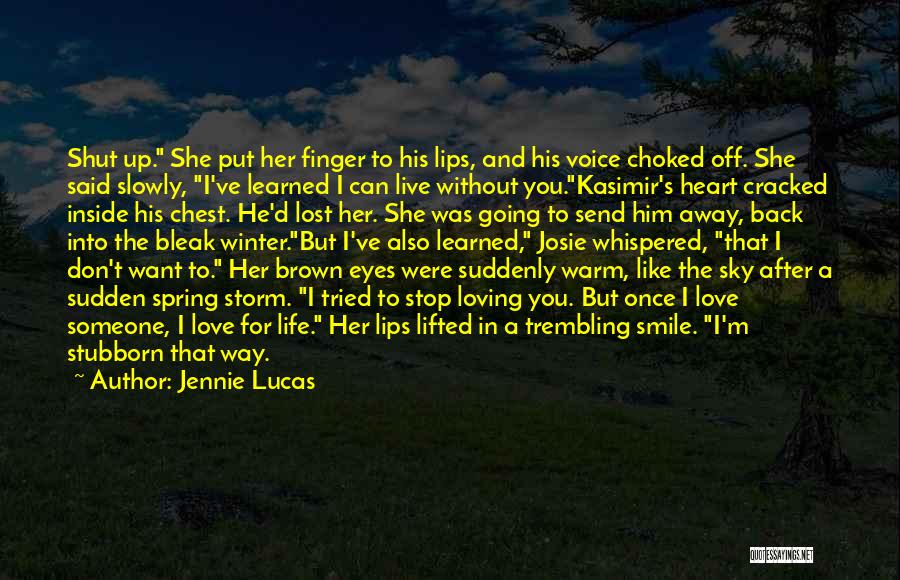 Brown Eyes Love Quotes By Jennie Lucas