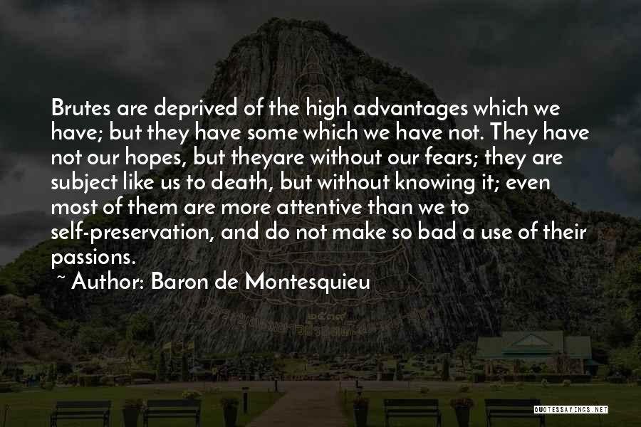 Brutes Quotes By Baron De Montesquieu