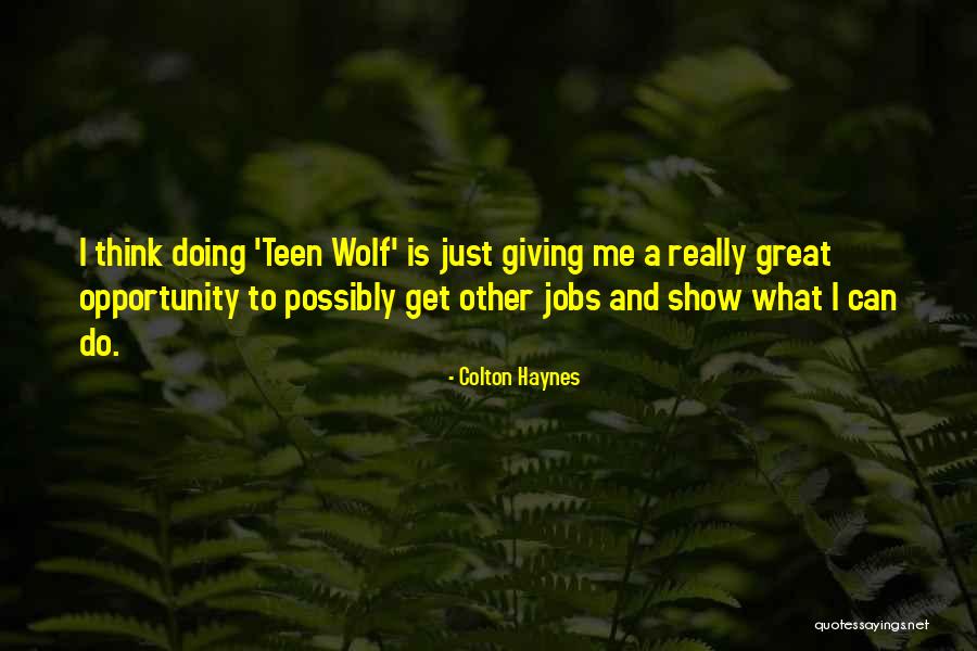 Bryndon Manzer Quotes By Colton Haynes Bryndon Manzer Quotes By Colton Haynes