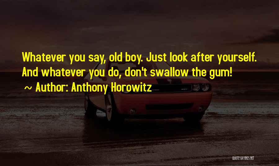 Bubble Gum Quotes By Anthony Horowitz