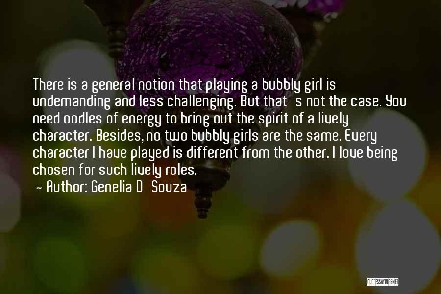 Bubbly Girl Quotes By Genelia D'Souza