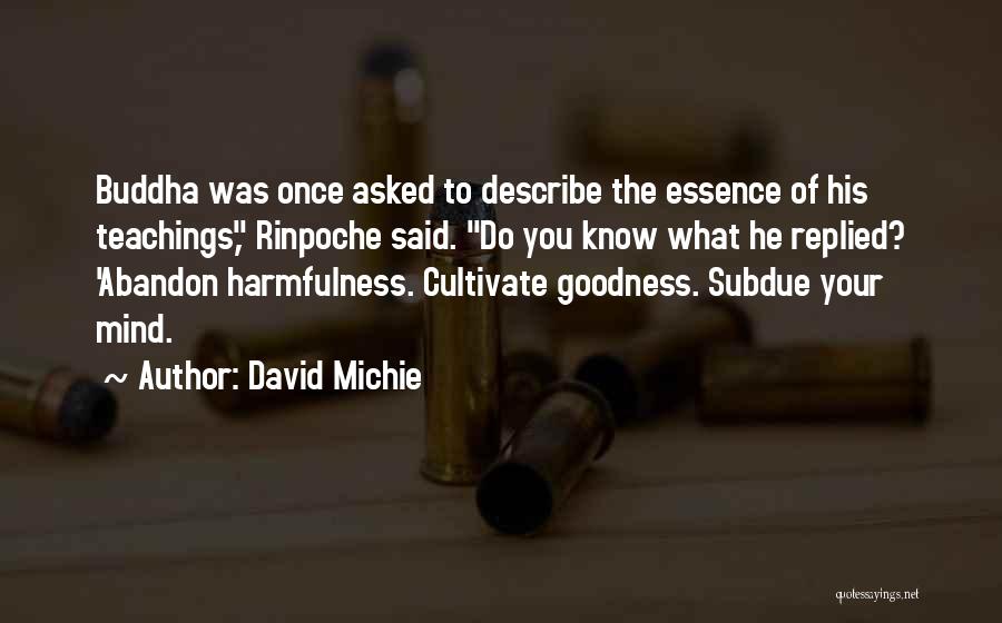 Buddha Teachings Quotes By David Michie