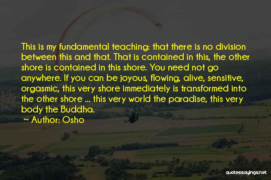 Buddha's Teaching Quotes By Osho