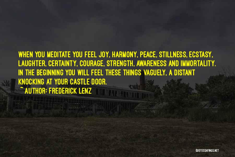 Buddhism Stillness Quotes By Frederick Lenz