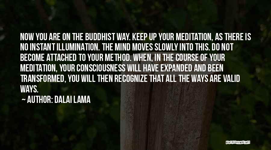 Buddhist Meditation Quotes By Dalai Lama