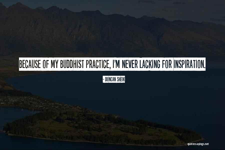 Buddhist Practice Quotes By Duncan Sheik