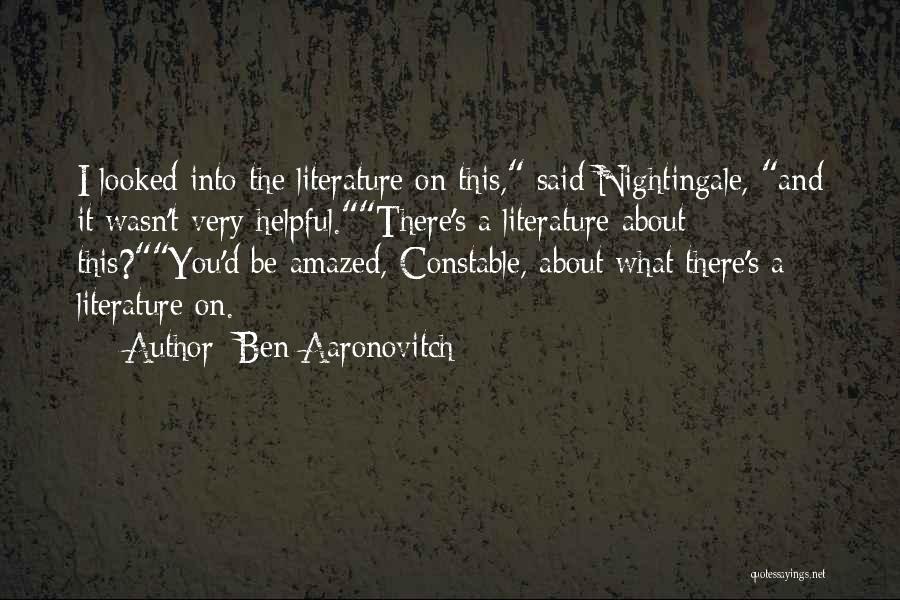 Budging Quotes By Ben Aaronovitch