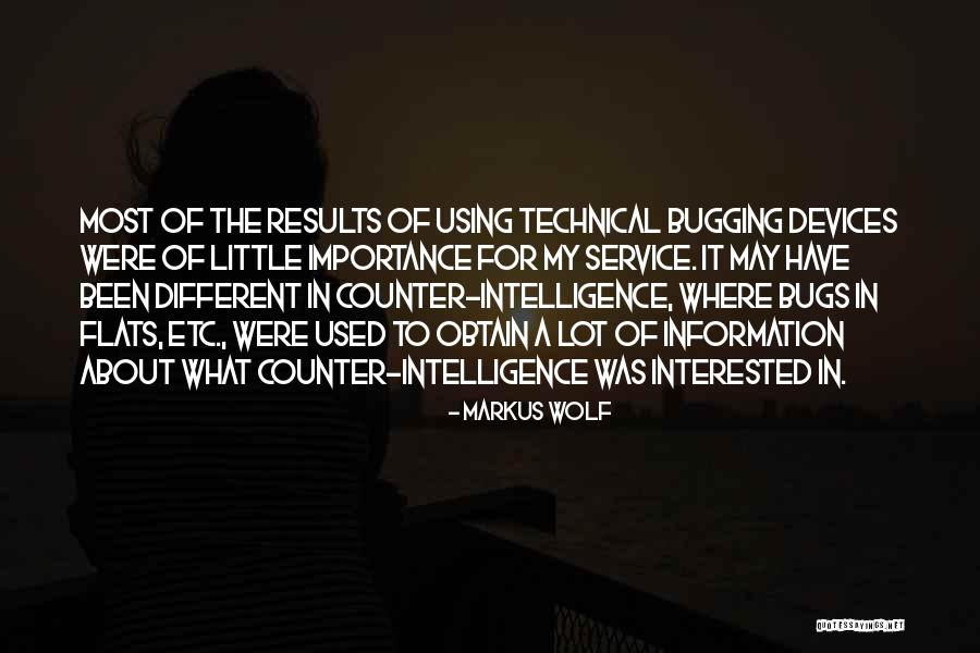 Bugging Someone Quotes By Markus Wolf