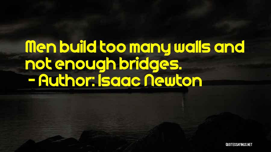 Build Bridges Not Walls Quotes By Isaac Newton