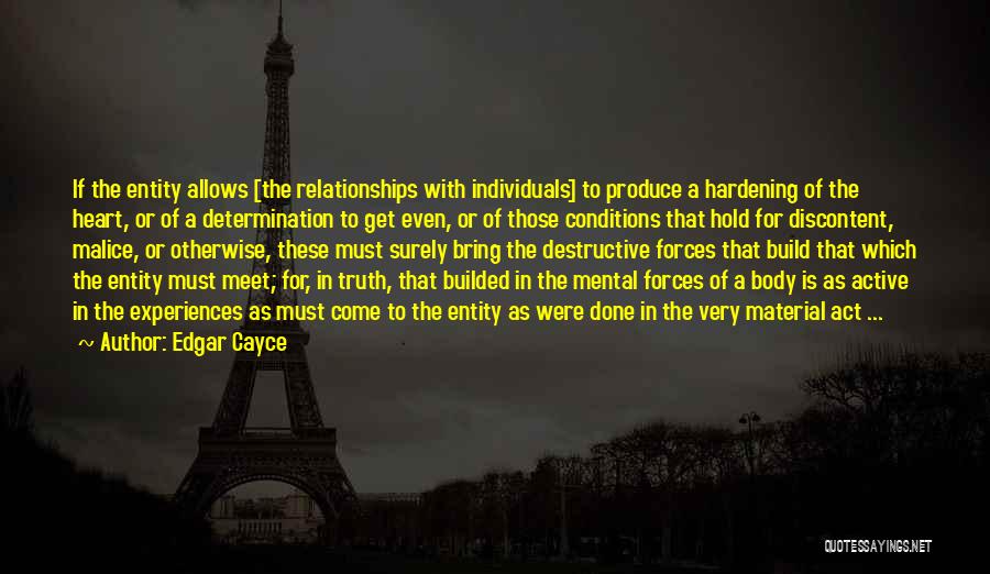 Build Relationships Quotes By Edgar Cayce