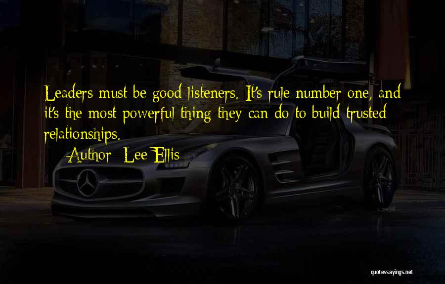 Build Relationships Quotes By Lee Ellis