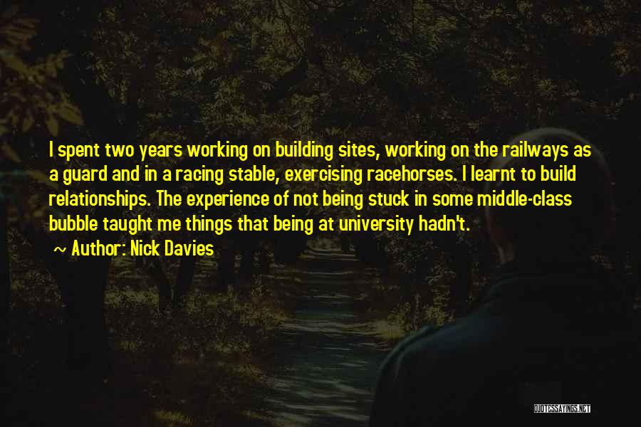 Build Relationships Quotes By Nick Davies