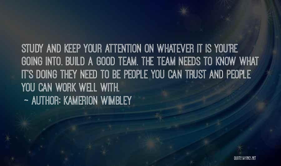 Build Up Trust Quotes By Kamerion Wimbley