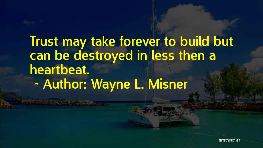 Build Up Trust Quotes By Wayne L. Misner