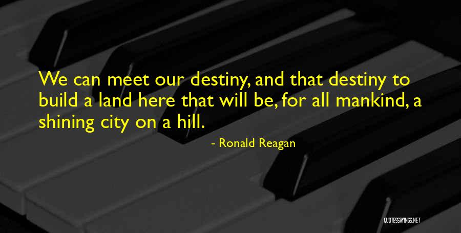 Build Your Destiny Quotes By Ronald Reagan