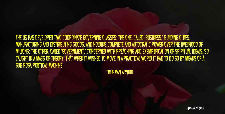 Building A Business Quotes By Thurman Arnold