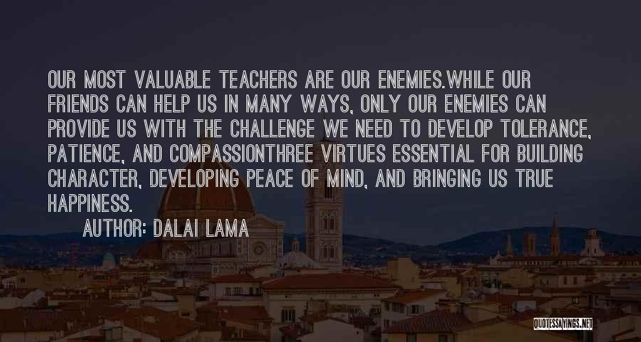 Building Character Quotes By Dalai Lama