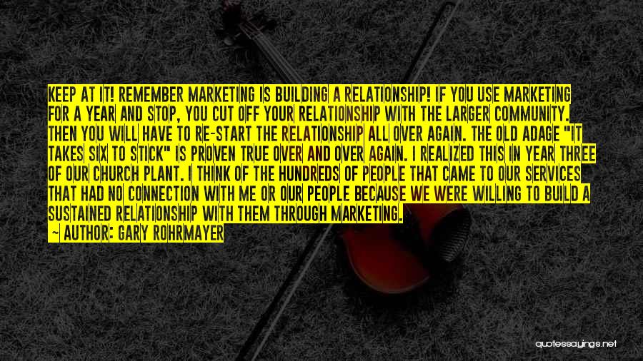 Building Community Quotes By Gary Rohrmayer