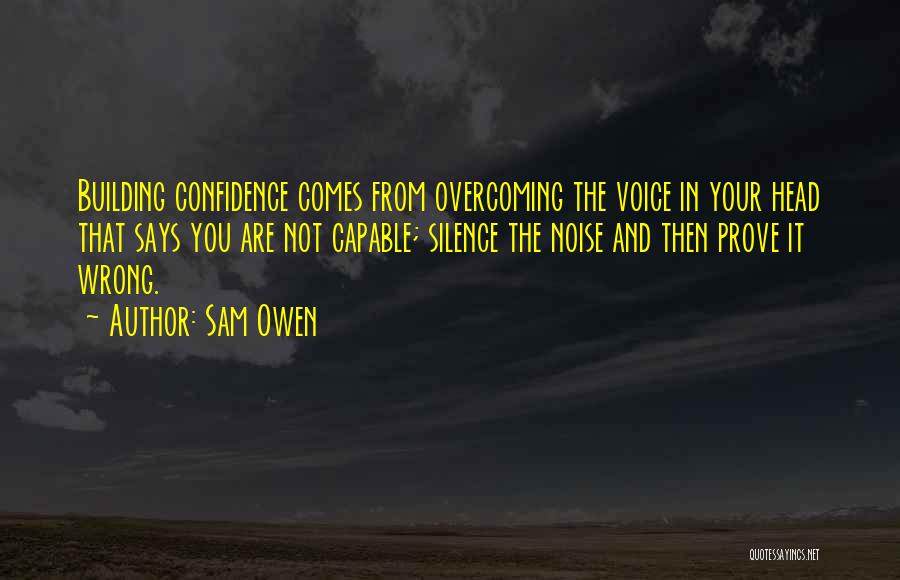 Building Confidence Quotes By Sam Owen