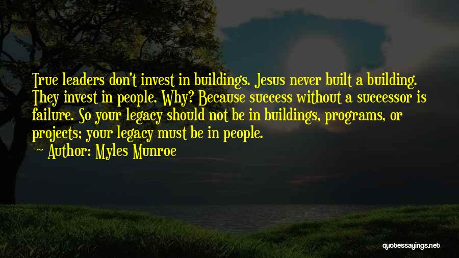 Building Projects Quotes By Myles Munroe