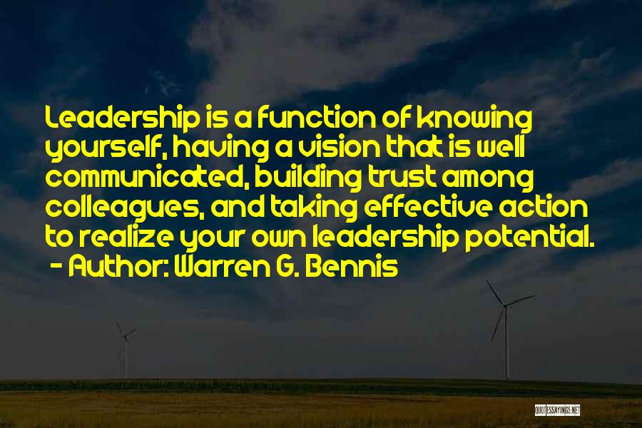 Building Trust Quotes By Warren G. Bennis