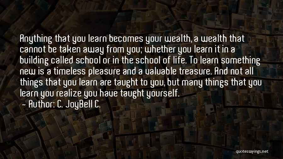 Building Yourself Quotes By C. JoyBell C.