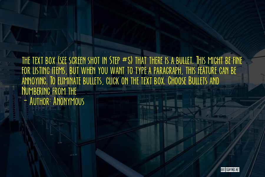 Bullet Quotes By Anonymous