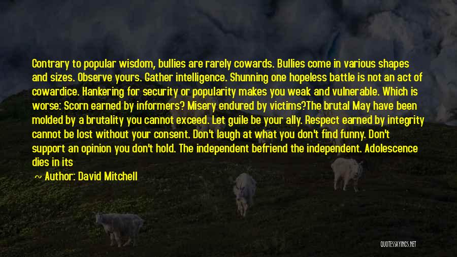 Bullies Quotes By David Mitchell