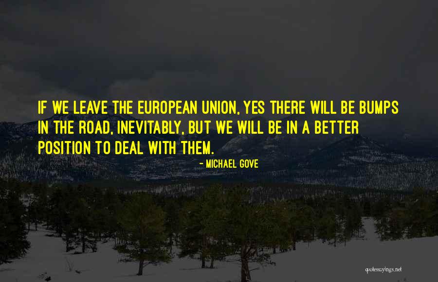 Bumps In The Road Quotes By Michael Gove Bumps In The Road Quotes By Michael Gove