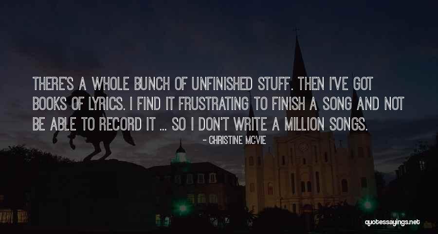 Bunch Quotes By Christine McVie Bunch Quotes By Christine McVie