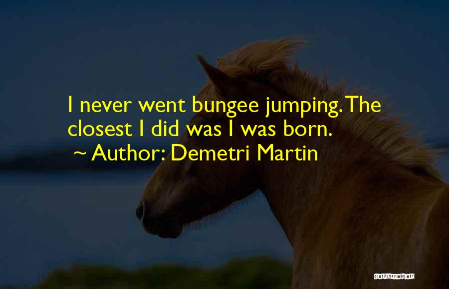 Bungee Jumping Of Their Own Quotes By Demetri Martin