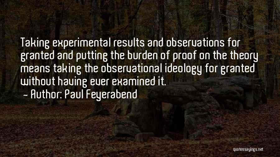 Burden Of Proof Quotes By Paul Feyerabend