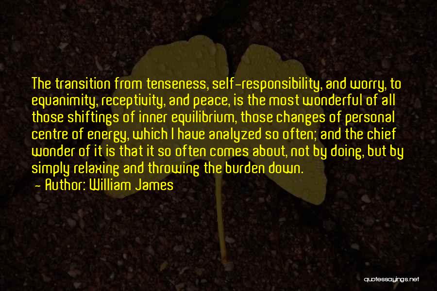 Burden Of Responsibility Quotes By William James