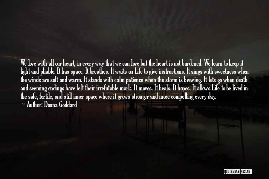 Burdened Heart Quotes By Donna Goddard