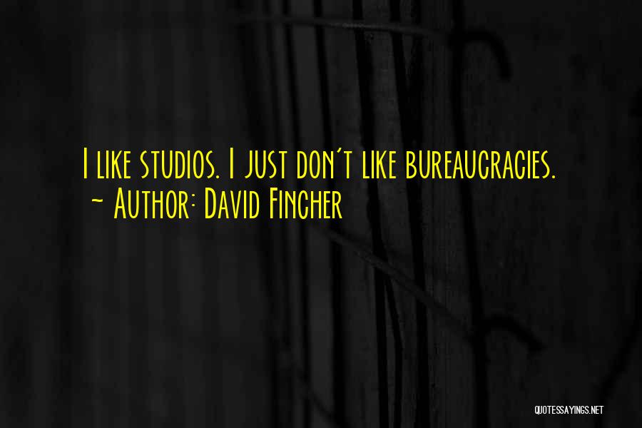 Bureaucracies Quotes By David Fincher